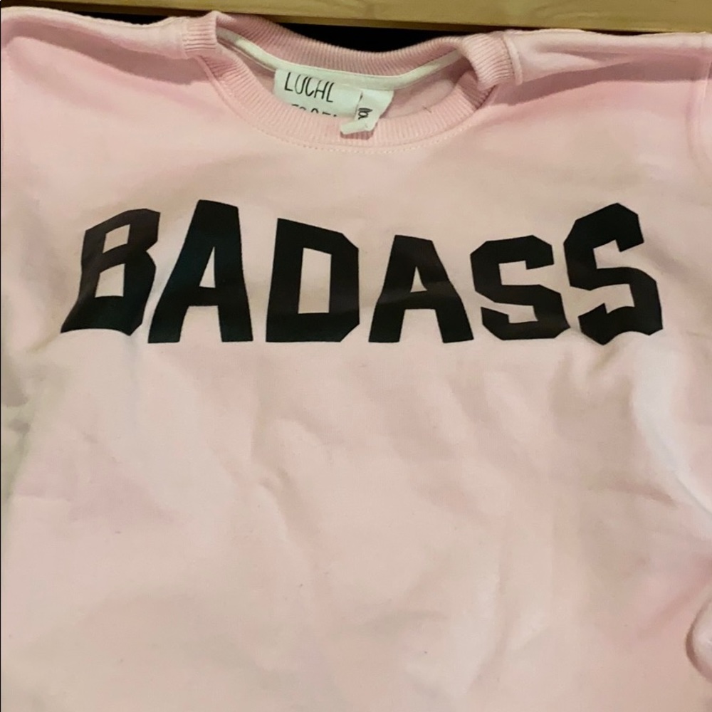 Baby pink BADASS sweatshirt